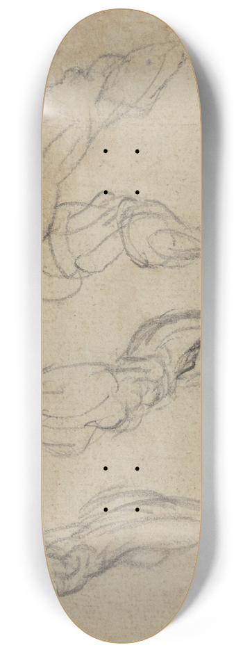 Jacopo Tintoretto - Figures and Legs (verso) 8.25 inch art skate deck