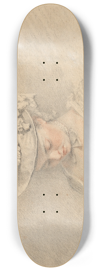 Jacques Andr Portail - A young girl wearing a bonnet 8.25 inch art skate deck