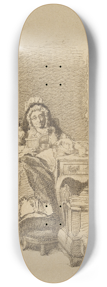 Alexander Hugo Bakker Korff - Lezende oude dame 8.25 inch art skate deck