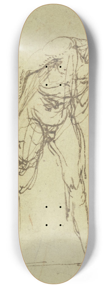 Jacques Callot - Beggar with two crutches 8.25 inch art skate deck