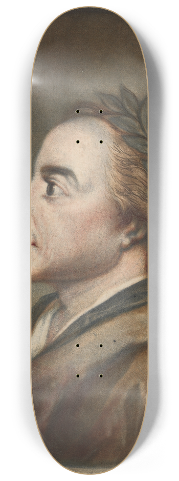 Jacques Christophe Le Blon - Alexander Pope, Poet 1744 8.25 inch art skate deck