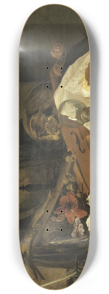 Jacques de Claeuw - Vanitas Still Life 8.25 inch art skate deck