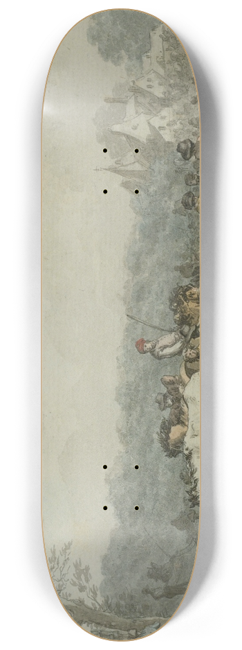 Jacques-Franois-Joseph Swebach - The Horse Fair 8.25 inch art skate deck