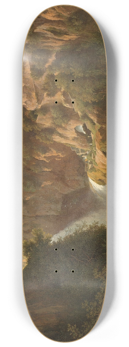 Abraham Teerlink - The Waterfall at Tivoli 8.25 inch art skate deck
