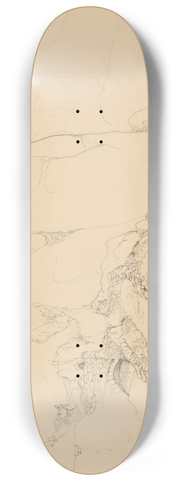 Jacques-Raymond Brascassat - Chemin  flanc de montagne 8.25 inch art skate deck