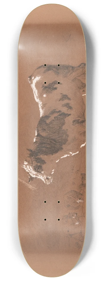 Jacques-Raymond Brascassat - Vache 8.25 inch art skate deck