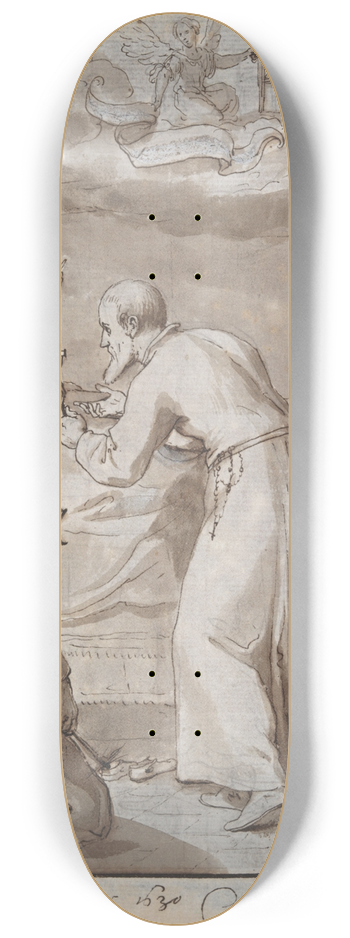 Jacques Stella - St. Philip visiting ahospital 8.25 inch art skate deck