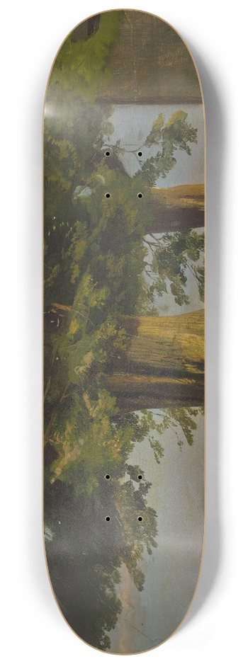 Jakob Becker - Alte Bume und Ausblick auf weite Ebene 8.25 inch art skate deck
