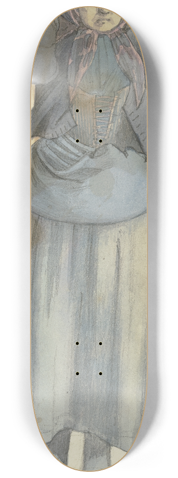 Jakob Becker - Alte Frau, ein Bndel auf den Schultern tragend 8.25 inch art skate deck