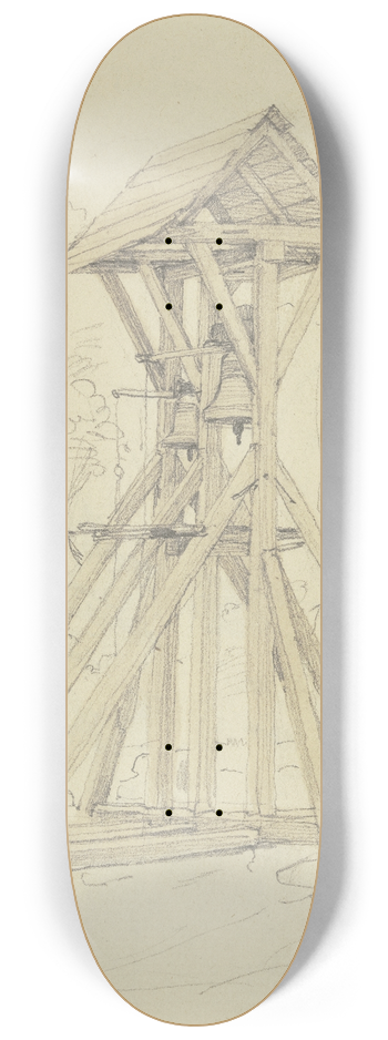 Jakob Becker - Group of trees by a lane 8.25 inch art skate deck