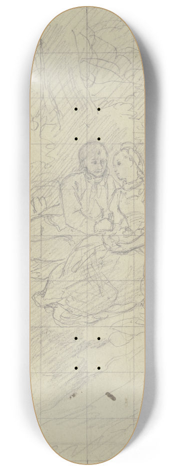 Jakob Becker - Group underneath a tree 8.25 inch art skate deck