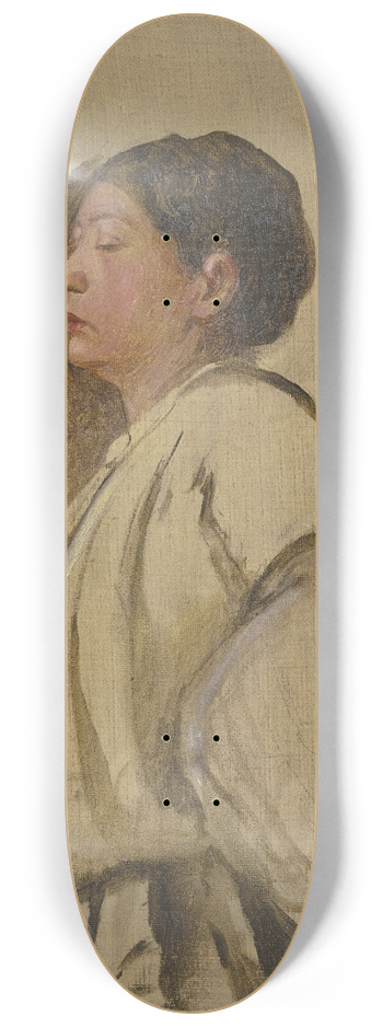 Jakob Becker - Portrtstudie einer jungen Frau 8.25 inch art skate deck