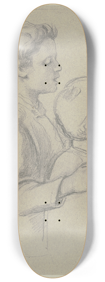 Jakob Becker - Two singing boys 8.25 inch art skate deck