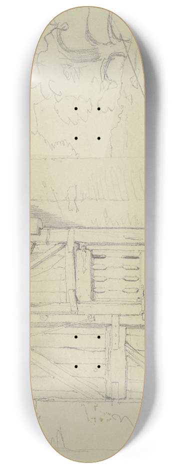 Jakob Becker - Wooden gate in Seckbach 8.25 inch art skate deck