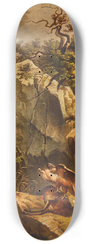 Jakob Canciani - A griffonvulture with a dead deer 8.25 inch art skate deck