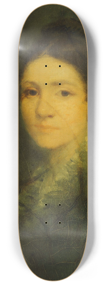 George Fuller - Portrait of Mrs. Aaron Fuller 8.25 inch art skate deck