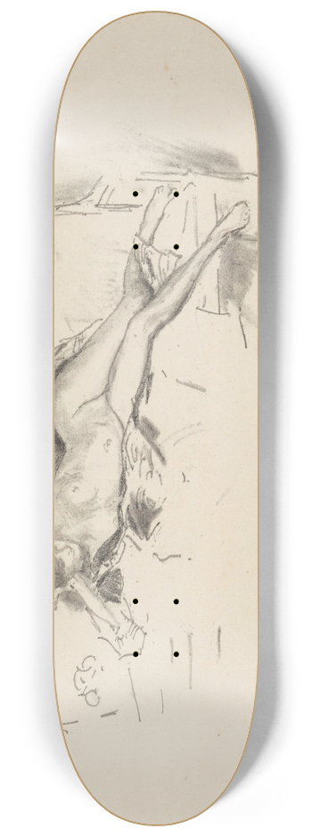 James Abbott McNeill Whistler - Nude Model, Reclining 8.25 inch art skate deck