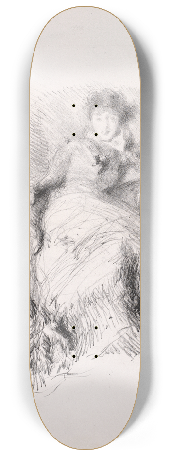 James Abbott McNeill Whistler - Study 8.25 inch art skate deck