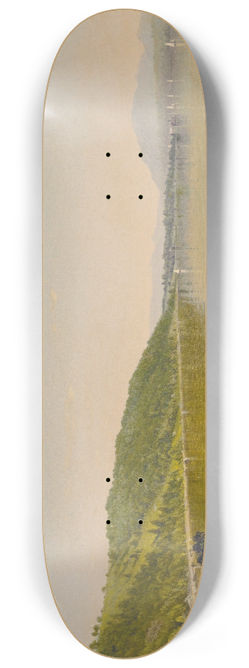 James Augustus Suydam - Hook Mountain, Hudson River 8.25 inch art skate deck
