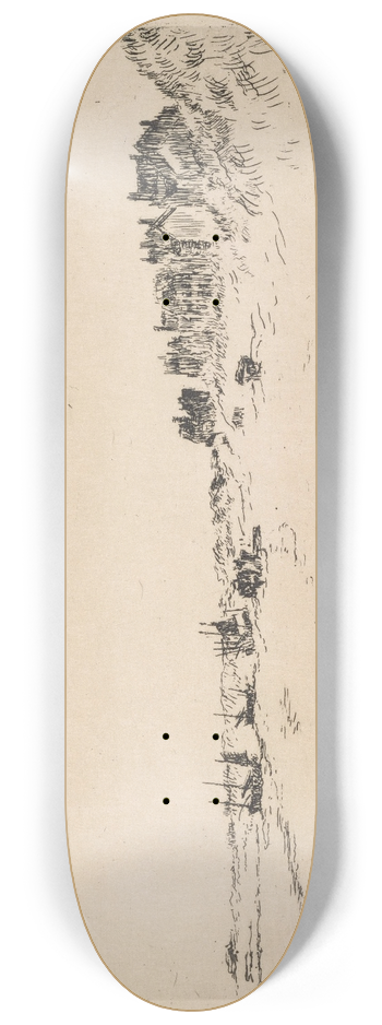 James Ensor - Beach at La Panne 8.25 inch art skate deck