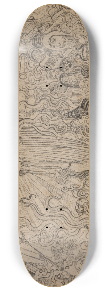 James Ensor - Christ Descending to Hell 8.25 inch art skate deck