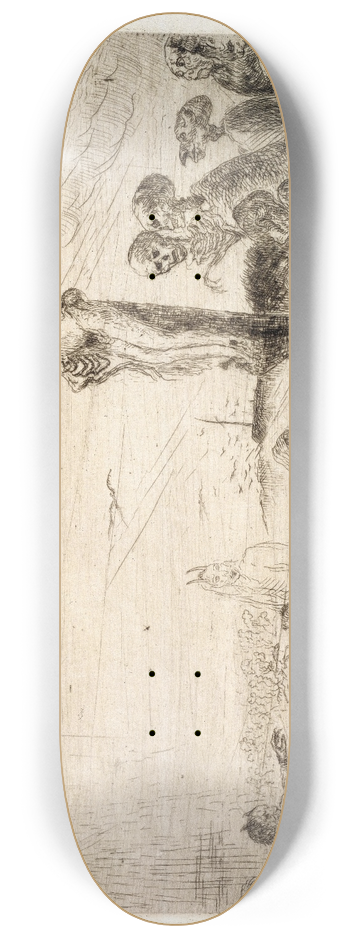 James Ensor - Christ Tormented by Demons 8.25 inch art skate deck