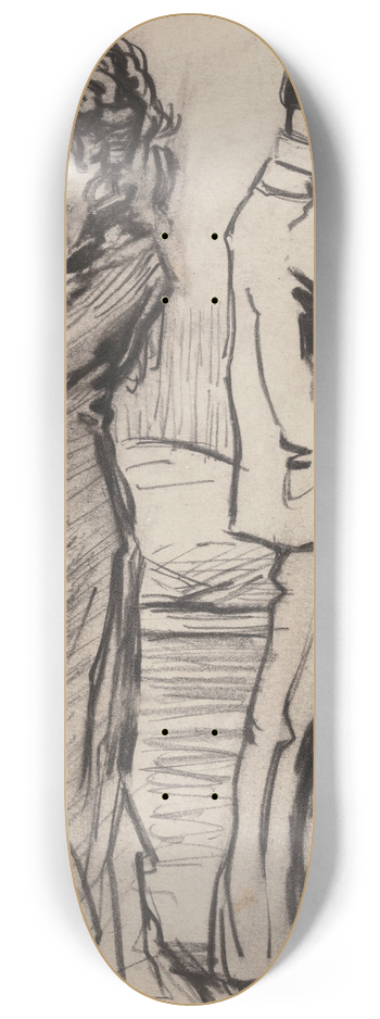James Ensor - Couple before a Chaise 8.25 inch art skate deck