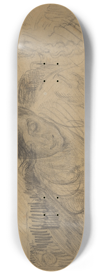 James Ensor - De briefschrijfster (Ensors zuster) 8.25 inch art skate deck