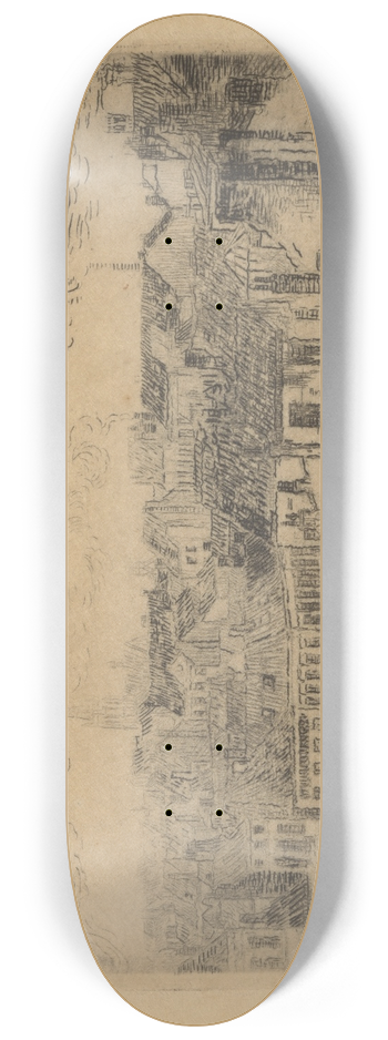 James Ensor - De daken van Oostende 8.25 inch art skate deck