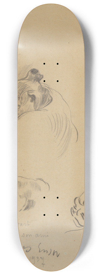 James Ensor - De honden 8.25 inch art skate deck