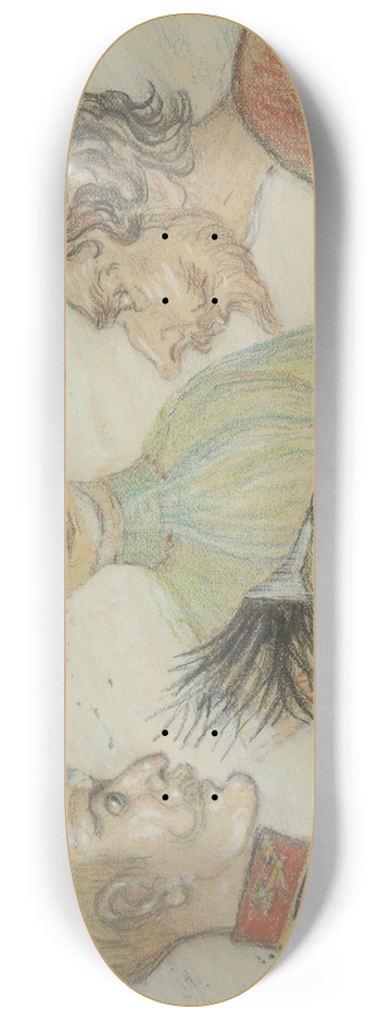 James Ensor - Ensor en Generaal Leman 8.25 inch art skate deck