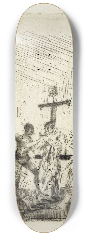 James Ensor - Flaying a Convict 8.25 inch art skate deck