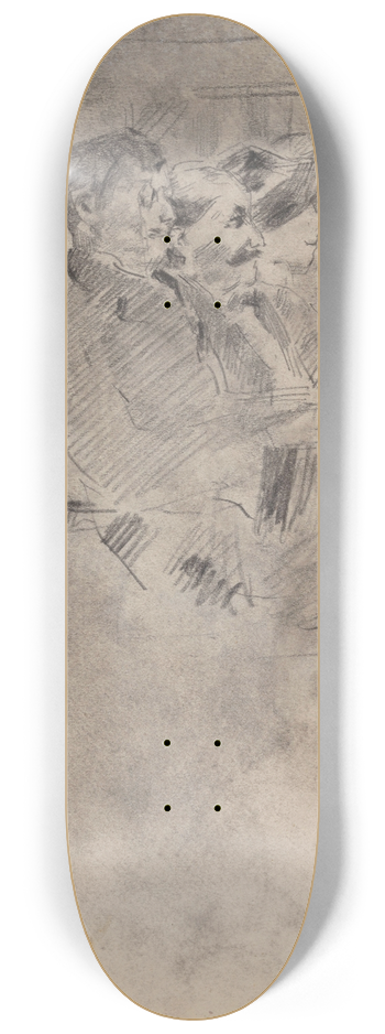 James Ensor - Four Spectators 8.25 inch art skate deck