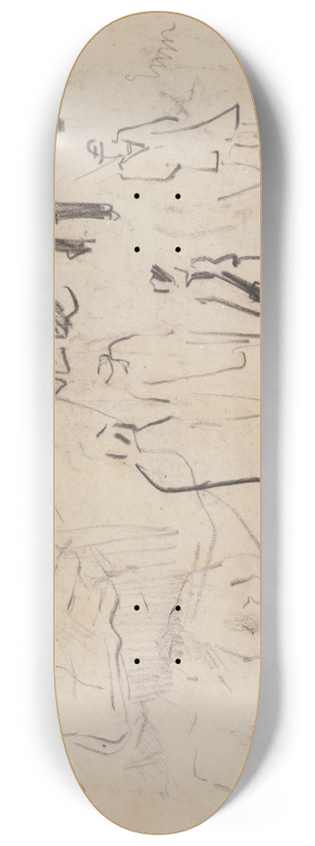 James Ensor - Hands, Silhouettes 8.25 inch art skate deck