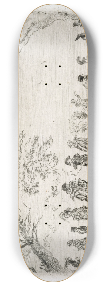 James Ensor - Meeting in a Park 8.25 inch art skate deck