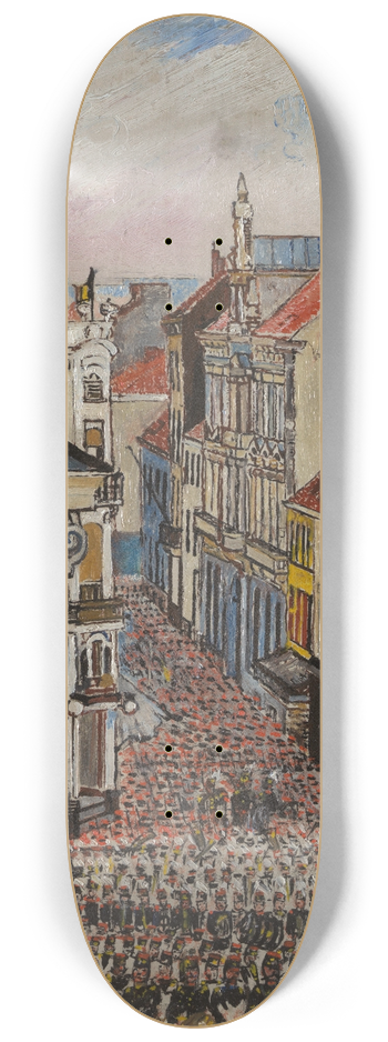 James Ensor - Music in Vlaanderenstraat 8.25 inch art skate deck