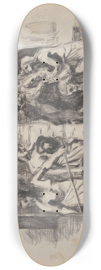 James Ensor - Pro Patria Ludux, Exercise for the Homeland 8.25 inch art skate deck