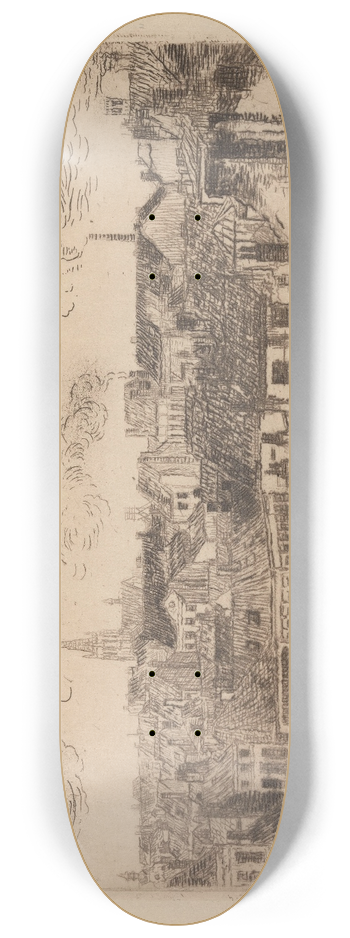 James Ensor - Roofs at Ostend 8.25 inch art skate deck