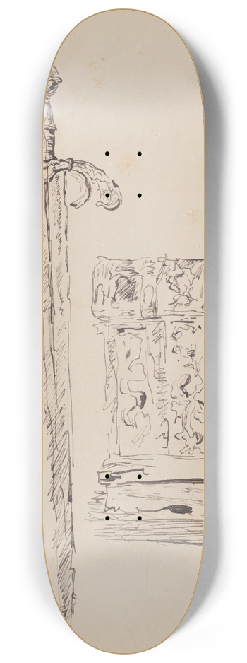 James Ensor - Small Chest en Sword 8.25 inch art skate deck