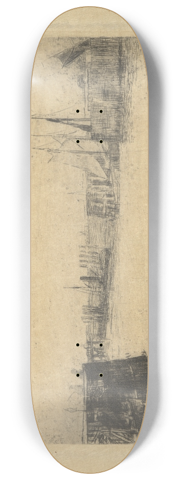 James Ensor - Staketsel  Pier te Oostende 8.25 inch art skate deck