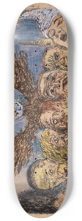 James Ensor - The Deadly Sins Dominated by Death 8.25 inch art skate deck