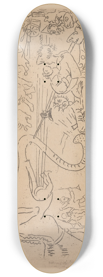James Ensor - The Elephants Joke 8.25 inch art skate deck