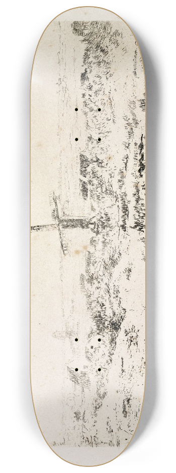 James Ensor - The Windmill at Mariakerke 8.25 inch art skate deck