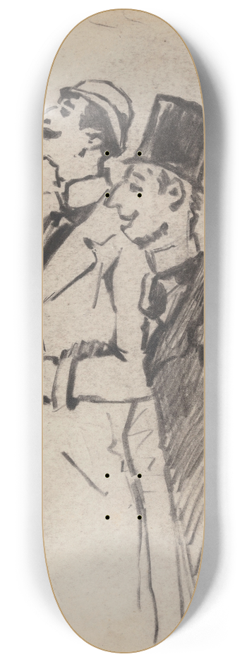 James Ensor - Two Gentlemen 8.25 inch art skate deck