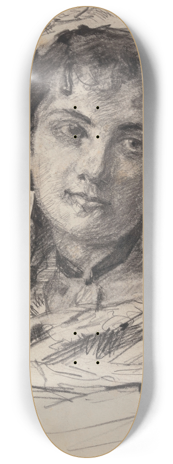 James Ensor - Woman 8.25 inch art skate deck