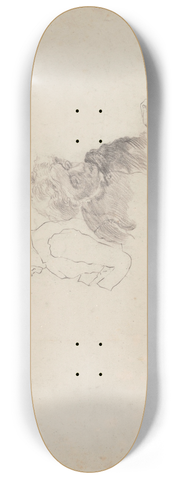James Ensor - Woman Reading 8.25 inch art skate deck
