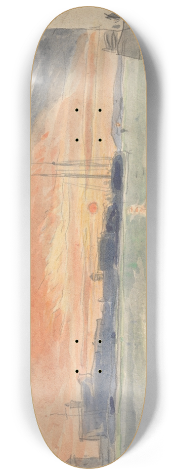 James Holland - The Zattere, Sunset 8.25 inch art skate deck