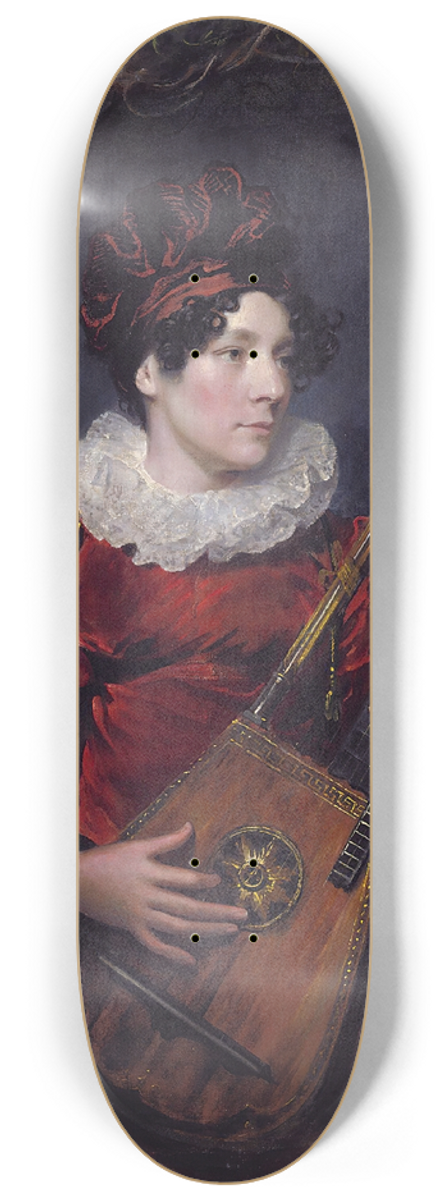 George Henry Harlow - Kitty Stephens, later Countess of Essex 8.25 inch art skate deck