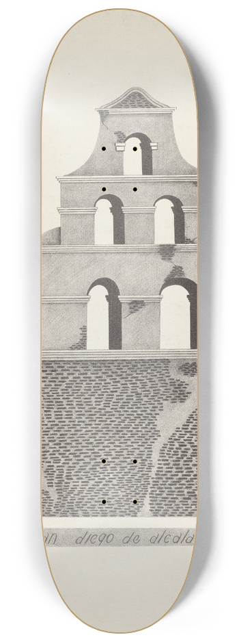 James Jones - Mision San Diego de Alcala 8.25 inch art skate deck