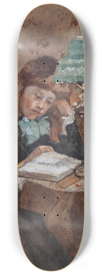 James Kay - Girl Reading 8.25 inch art skate deck